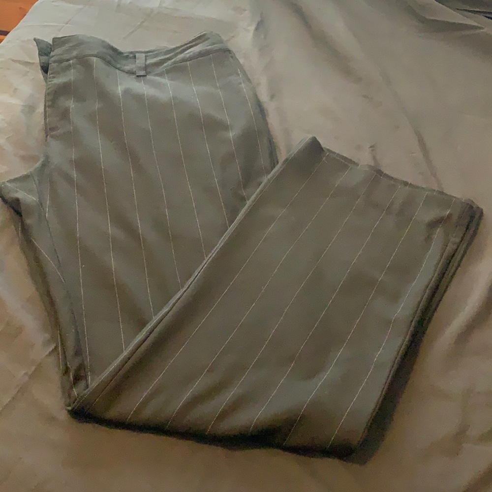 Pinstripe wide leg pants